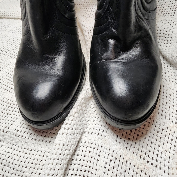 French Connection Deco style heeled ankle Boots 11 - Picture 8 of 13